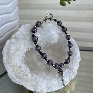 Acrylic Bead Angel Wing Beacelet